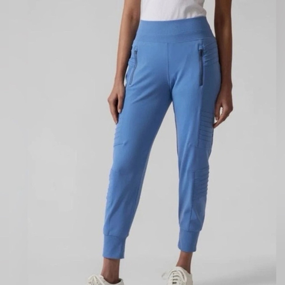 Athleta Pants - Athleta | Venice Moto Jogger | Sz S | Cottage Blue | NWT